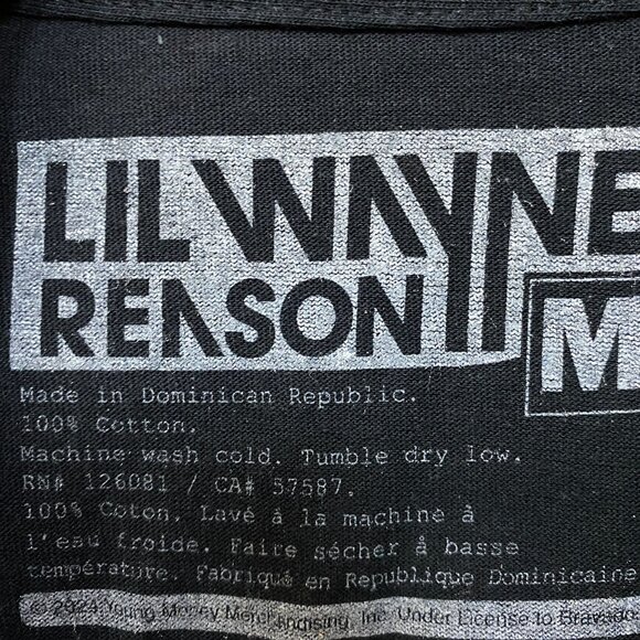 Reason Lil Wayne A Milli Lightning Black T-Shirt Medium - Picture 4 of 4